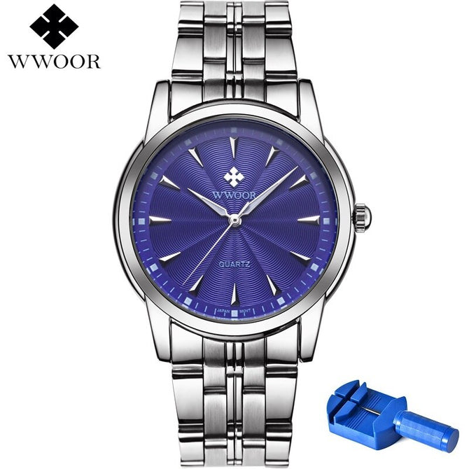 Quartz Watch Men 50 M Waterproof Mens Watch WWOOR 8028 MIYOTA 7T35 Movement Simple Wristwatches with Watchband Fixing Tool 2018