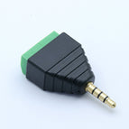 R  connector 1pc Video AV Balun 3.5mm 4 Pole Stereo Male to AV Screw Terminal Stereo Jack 3.5 mm male 4 pin Terminal Block Plug