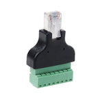 RG45 8P8C Pin Metal Cable Modular Plugs Screw Binding Post Terminals Adapter