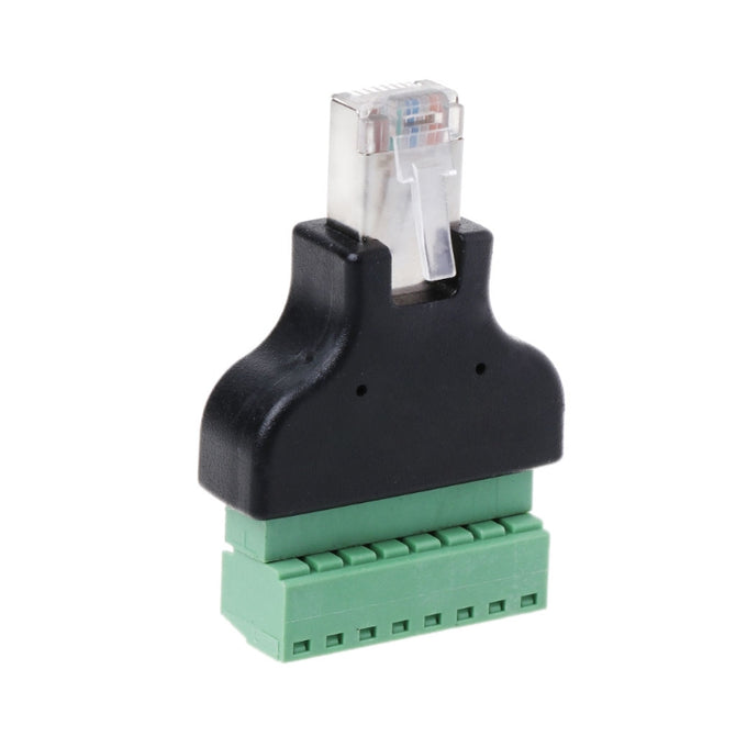 RG45 8P8C Pin Metal Cable Modular Plugs Screw Binding Post Terminals Adapter