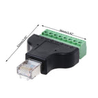 RG45 8P8C Pin Metal Cable Modular Plugs Screw Binding Post Terminals Adapter