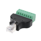 RG45 8P8C Pin Metal Cable Modular Plugs Screw Binding Post Terminals Adapter