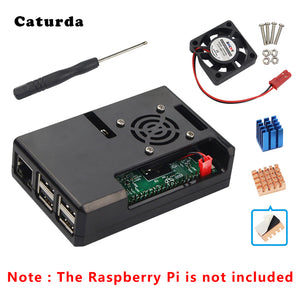 Raspberry Pi 3 Case ABS Box Carcasa Raspberry Pi 3B Enclosure / Cooler Fan / Heat Sink Option Cover Kit for Raspberry Pi 3B+/3B