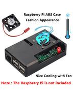 Raspberry Pi 3 Case ABS Box Carcasa Raspberry Pi 3B Enclosure / Cooler Fan / Heat Sink Option Cover Kit for Raspberry Pi 3B+/3B