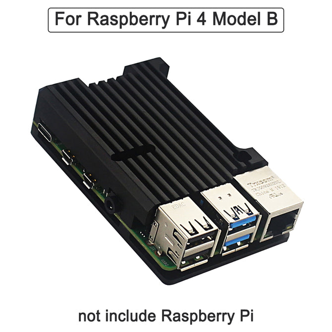 Raspberry Pi 4 4B Case Enclosure CNC Aluminum Cover Heatsink Cooling Fan for Raspberry Pi 4 Model B