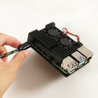 Raspberry Pi 4 4B Case Enclosure CNC Aluminum Cover Heatsink Cooling Fan for Raspberry Pi 4 Model B