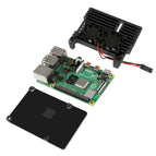 Raspberry Pi 4 4B Case Enclosure CNC Aluminum Cover Heatsink Cooling Fan for Raspberry Pi 4 Model B