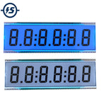 Reflection ED139 6 Digit 7 Segment LCD Display Screen Static Driving TN Positive Display 5V 137.16 x 46.38 x 2.8mm