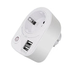 Rotatable Dual USB Timer Socket USB British Socket Smart Usb Switch Socket Portable Wall Travel USB Socket