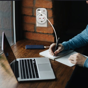 Rotatable Dual USB Timer Socket USB British Socket Smart Usb Switch Socket Portable Wall Travel USB Socket