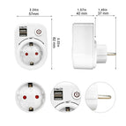 Rotatable Dual USB Timer Socket USB British Socket Smart Usb Switch Socket Portable Wall Travel USB Socket