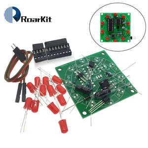 Round Lucky Rotary Suite Electronic Turntable Component Fortune CD4017 NE555 Interesting DIY Kit Wheel Electronic Parts