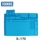 S-170 48x31.8cm Silicone Pad Desk Work Mat Soldering Station Iron Maintenance Platform Phone PC Computer Repair Mat Magnetic