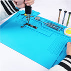 S-170 48x31.8cm Silicone Pad Desk Work Mat Soldering Station Iron Maintenance Platform Phone PC Computer Repair Mat Magnetic