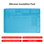 S-170 ESD Heat Insulation Silicone Soldering Pad Working Mat Magnetic Phone Computer Repair Pad For Repair Phone Tools