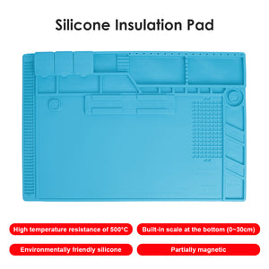 S-170 ESD Heat Insulation Silicone Soldering Pad Working Mat Magnetic Phone Computer Repair Pad For Repair Phone Tools