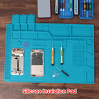 S-170 ESD Heat Insulation Silicone Soldering Pad Working Mat Magnetic Phone Computer Repair Pad For Repair Phone Tools