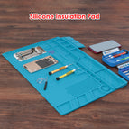 S-170 ESD Heat Insulation Silicone Soldering Pad Working Mat Magnetic Phone Computer Repair Pad For Repair Phone Tools