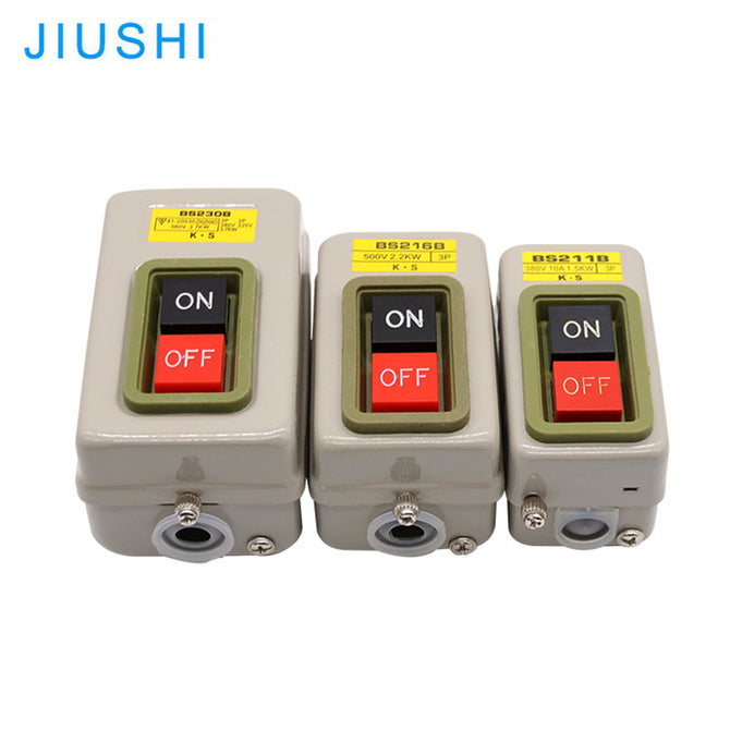 S230B 216B 211B power push button switch 500V 3P 7.5KW control box for equipment