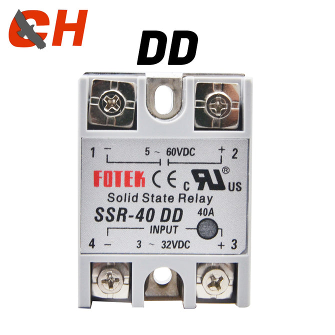 SSR- 25DD 40DD 60DD 80DD SSR Single Phase DC Control DC Heat Sink 3-32VDC To 5-220VDC25A 40A 60A 80ADD Solid State Relay
