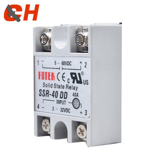 SSR- 25DD 40DD 60DD 80DD SSR Single Phase DC Control DC Heat Sink 3-32VDC To 5-220VDC25A 40A 60A 80ADD Solid State Relay