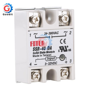 Solid State Relay SSR-10DA SSR-25DA SSR-40DA 10A 25A 40A Actually 3-32V DC TO 24-380V AC SSR 10DA 25DA 40DA DMWD