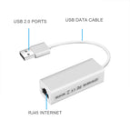 Super Speed USB 2.0 to RJ45 USB2.0 to Ethernet Network LAN Adapter Card 10Mbps Adapter for windows7 PC Laptop LAN adapter