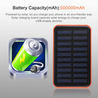 Super Thin Large Capacity Waterproof Portable Solar Power Bank Dual USB Solar Charger for Mobile Phones for Iphone Solar Cells