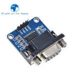 TZT  MAX3232 RS232 to TTL Serial Port Converter Module DB9 Connector MAX232 For Arduino