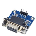 TZT  MAX3232 RS232 to TTL Serial Port Converter Module DB9 Connector MAX232 For Arduino