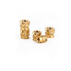 Thread Brass Knurled Inserts Nut Heat Set Insert Nuts Embed Parts Female Pressed Fit into Holes for 3D Printing M3 M4 50Pcs