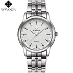 Top Brand Luxury WWOOR Men Waterproof Stainless Steel Casual Gold Quartz Watch Men's Clock Male Sports Watches relogio masculino