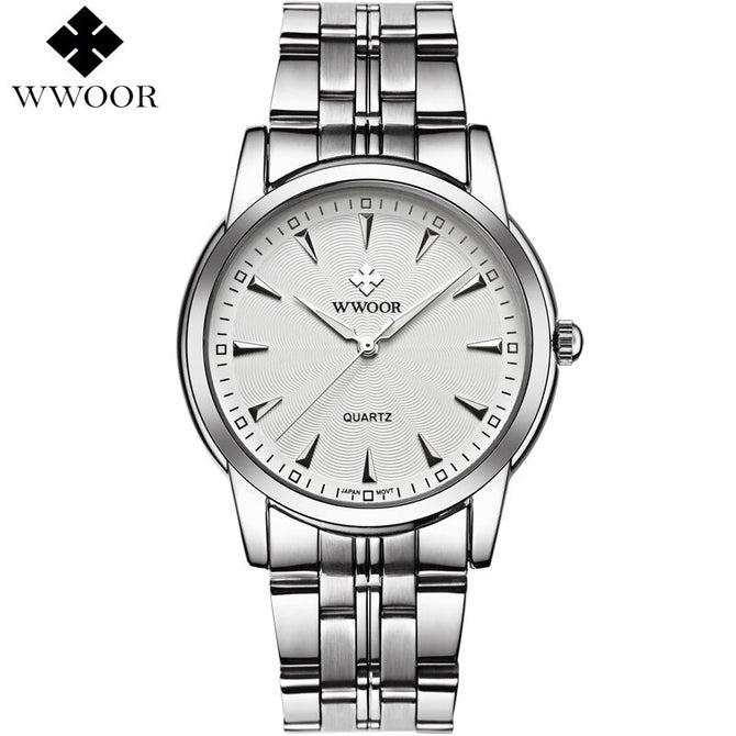 Top Brand Luxury WWOOR Men Waterproof Stainless Steel Casual Gold Quartz Watch Men's Clock Male Sports Watches relogio masculino