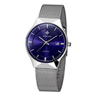 Top Brand Luxury WWOOR Men's Watches Stainless Steel Band Analog Display Quartz Wrist Watch Ultra Thin Dial Fashion Dress Watch