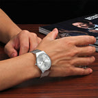 Top Brand Luxury WWOOR Men's Watches Stainless Steel Band Analog Display Quartz Wrist Watch Ultra Thin Dial Fashion Dress Watch