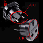 Travel UK to EU Adapter Euro AC Power Plug Charger Adapter Socket Converter Universal