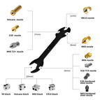 Twotrees E3D Nozzle MK8 Mini Spanner M2 M2.5 M3 M4 Screw Nut Hexagonal Cross Wrench Sleeve socket Maintenance Model Wheel Tool
