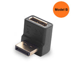 UP down Displayport adapter Right angled DP adapter 4k/60Hz 2K/144Hz pass through 90 degree Angle Displayport 1.2 converter