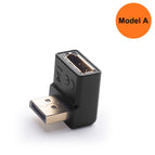 UP down Displayport adapter Right angled DP adapter 4k/60Hz 2K/144Hz pass through 90 degree Angle Displayport 1.2 converter