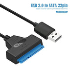 USB 3.0 SATA 3 Cable Sata To USB 3.0 2.0 Adapter To 6 Gbps 22 Pin Sata III Cable for 2.5 inch External SSD HDD Hard Drive