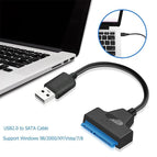 USB 3.0 SATA 3 Cable Sata To USB 3.0 2.0 Adapter To 6 Gbps 22 Pin Sata III Cable for 2.5 inch External SSD HDD Hard Drive