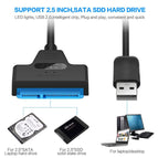 USB 3.0 SATA 3 Cable Sata To USB 3.0 2.0 Adapter To 6 Gbps 22 Pin Sata III Cable for 2.5 inch External SSD HDD Hard Drive