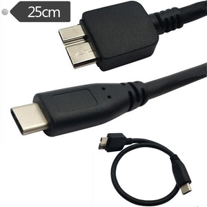 USB 3.1 Type C USB-C to USB 3.0 Micro-B Cable for Chromebook Pixel External Hard Drive and More 0.25m