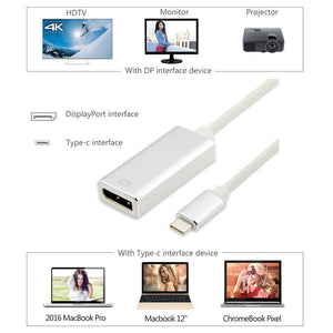 USB 3.1 Type C to DP Adapter converter USB-C to DisplayPort Adapter Support 4K UHD 1080P for Macbook Pro 2015/2016/2017