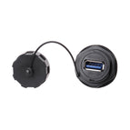 USB Female Socket Plug Panel Mount Adapter Waterproof Connector IPL7 With Cap