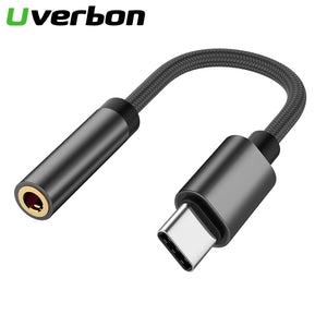 USB Type C to 3.5 Earphone Adapter AUX Audio Cable USB C to 3.5mm Headphone Converter For Samsung S9 S8 Huawei P20 USBC Adapter