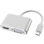 USBC To VGA Adapter USB 3.1 Type C USB-C to VGA HDMI-compatible Video Converters Adaptor for New Macbook Pro/ Chromebook Pix