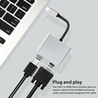 USBC To VGA Adapter USB 3.1 Type C USB-C to VGA HDMI-compatible Video Converters Adaptor for New Macbook Pro/ Chromebook Pix