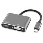 USBC To VGA Adapter USB 3.1 Type C USB-C to VGA HDMI-compatible Video Converters Adaptor for New Macbook Pro/ Chromebook Pix