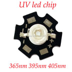 UV led chip 10pcs 1W 3W 5W UV High Power LED Chip SMD Light Beads Ultraviolet led diode 365nm led beads 395nm 405nm led bead pcb